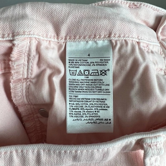 Old Navy Rockstar Jeans Pink Stretch Denim Mid Rise Skinny Leg Distressed 4 - Picture 7 of 7